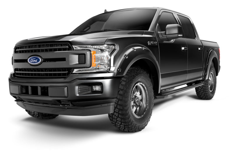 Bushwacker 18-20 Ford F-150 (Excl Models w/Tech Pkg) Pocket Style Flares 4pc - Agate Black Met - Black Ops Auto Works