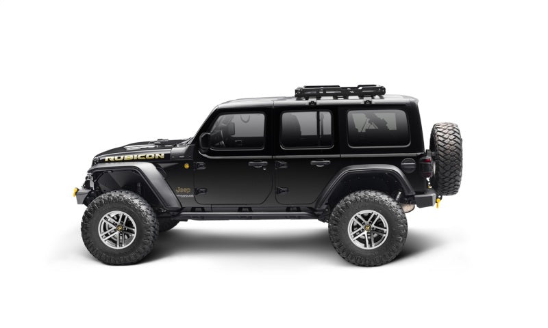 Bushwacker 18-21 Jeep Wrangler JL (2-Door & 4-Door) Flat Style Flares 4pc - Black - Black Ops Auto Works