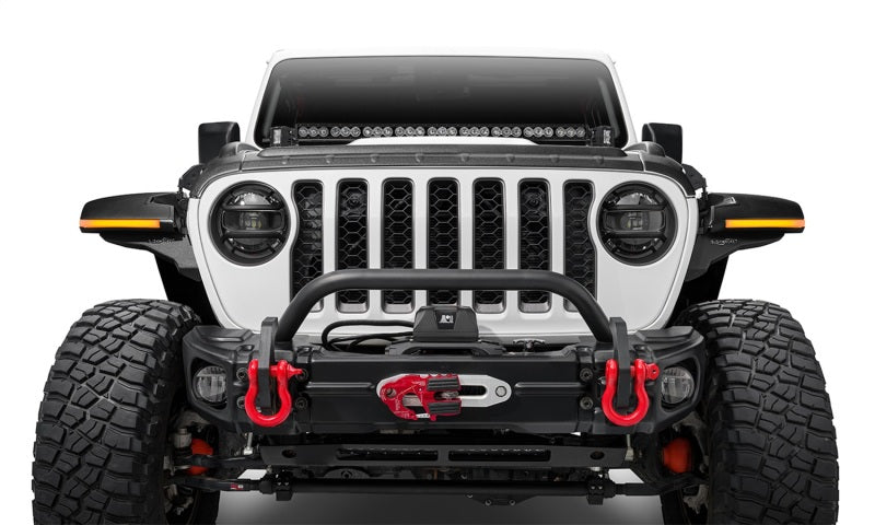 Bushwacker 18-22 Jeep Wrangler 2/4dr / 20-22 Jeep Gladiator Trail Armor Hood Armor (3pc) - Tex. Blk - Black Ops Auto Works