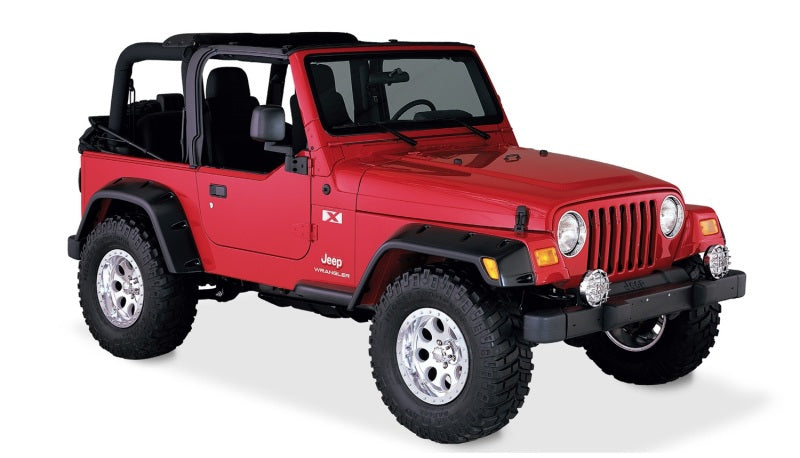 Bushwacker 97-06 Jeep TJ Max Pocket Style Flares 4pc - Black - Black Ops Auto Works