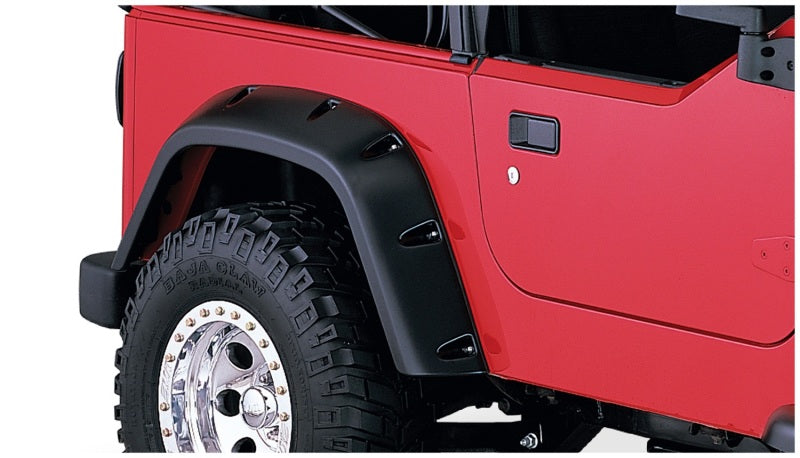 Bushwacker 97-06 Jeep TJ Pocket Style Flares 4pc - Black - Black Ops Auto Works