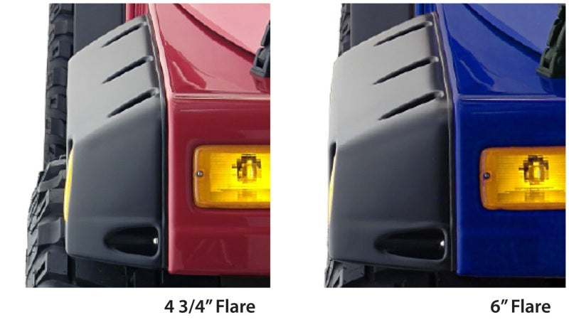 Bushwacker 97-06 Jeep TJ Pocket Style Flares 4pc - Black - Black Ops Auto Works