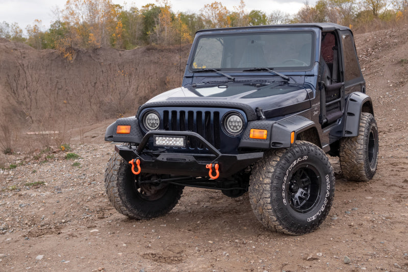 Bushwacker 97-06 Jeep Wrangler Trail Armor Hood Stone Guard and 2 Front Corners - Black - Black Ops Auto Works