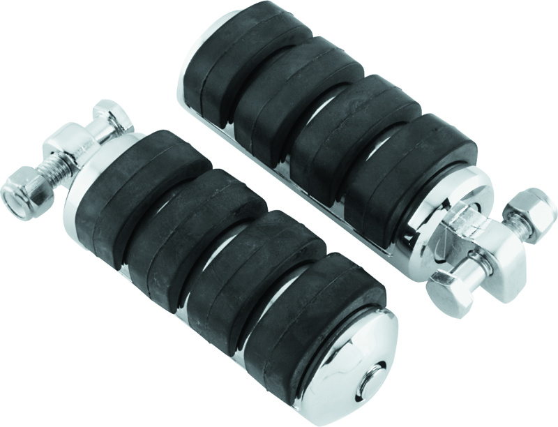 KUR8002-Kuryakyn ISO Peg Large With Male Adapter Chrome (Pair)-Footpegs-Kuryakyn