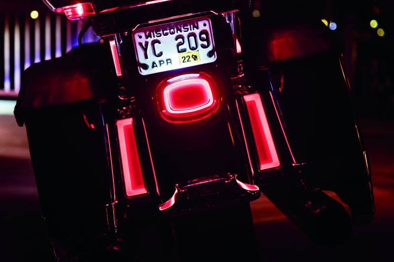 KUR2910-Kuryakyn Tracer LED Taillight Red Lens With License Light-Brackets-Kuryakyn