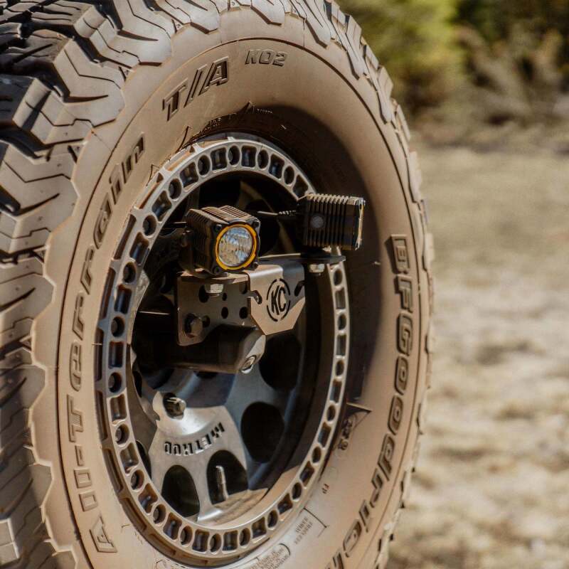 KCL7477-KC HiLiTES 21-24 Ford Bronco Spare Tire Carrier Light Mount w/ M12x1.5 Lug Nuts-Light Mounts-KC HiLiTES