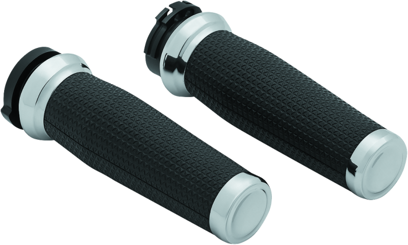KUR5940-Kuryakyn Thresher Grips Dual Cable Chrome-Grips-Kuryakyn