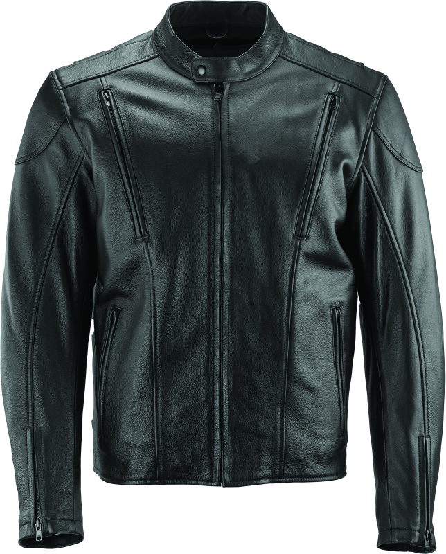 RIV094359-River Road Race Leather Jacket Black - XL-Jackets - Leather-River Road