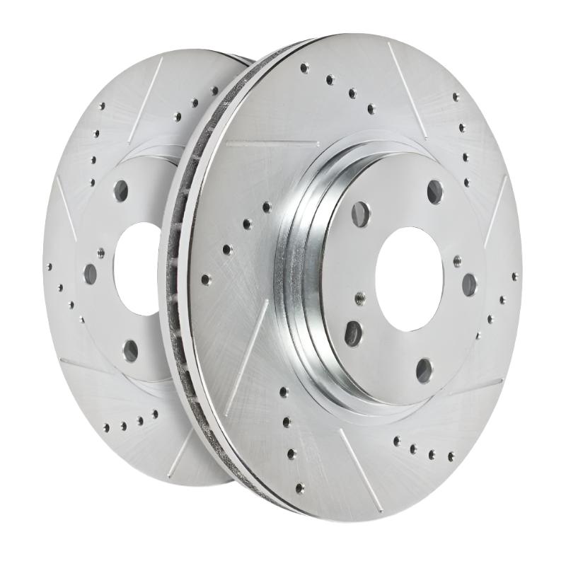 PSBJBR755XPR-Power Stop 94-98 Nissan 240SX Rear Evolution Drilled & Slotted Rotors - Pair-Brake Rotors - Slot & Drilled-PowerStop