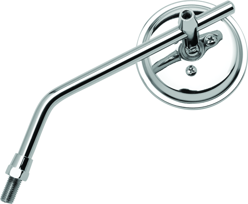 BKM600802-BikeMaster 3in Adjustable Round Mirror 10mm - Each - Chrome-Side Mirrors-Bike Master