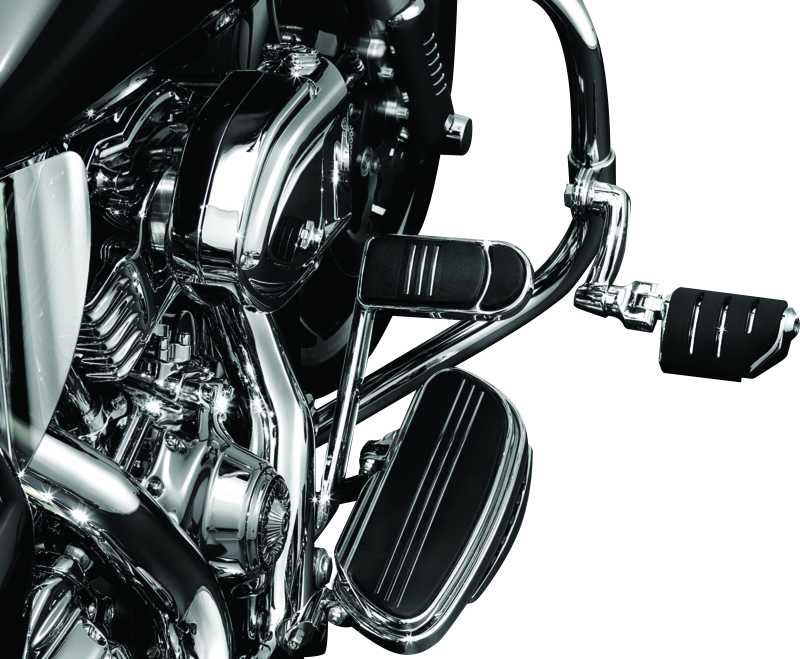 KUR8016-Kuryakyn Longhorn Offset Peg Mounts Chrome (Pair)-Footpegs-Kuryakyn