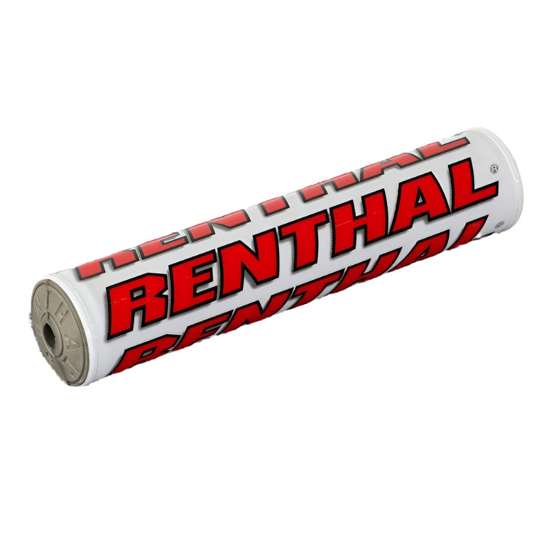 RENP263-Renthal SX Pad 10 in. - White/ Red-Bar Pads-Renthal