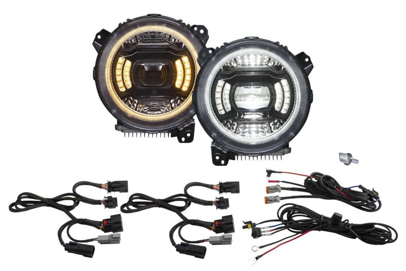 DIODD5165-Diode Dynamics 18-23 Jeep JL Wrangler Elite Max LED Headlamps-Light Accessories and Wiring-Diode Dynamics
