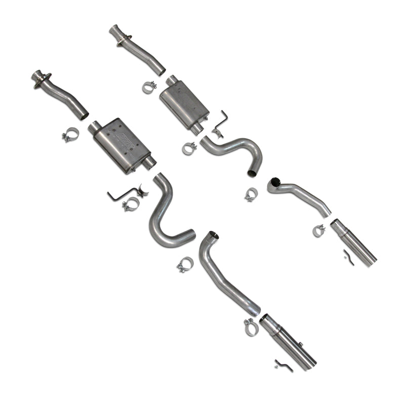 BBK3001-BBK 86-04 Mustang Cat Back Kit Varitune Mufflers Stainless Steel Tips-Catback-BBK
