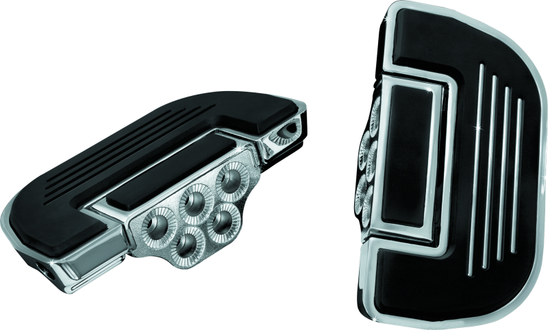 KUR4351-Kuryakyn Premium Ribbed Floorboards Without Adapter Chrome-Footpegs-Kuryakyn