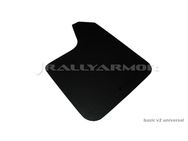 RALMF12-BAS-BLK-LRT-Rally Armor Universal Basic Mud Flap w/ Black Logo - Pair-Mud Flaps-Rally Armor