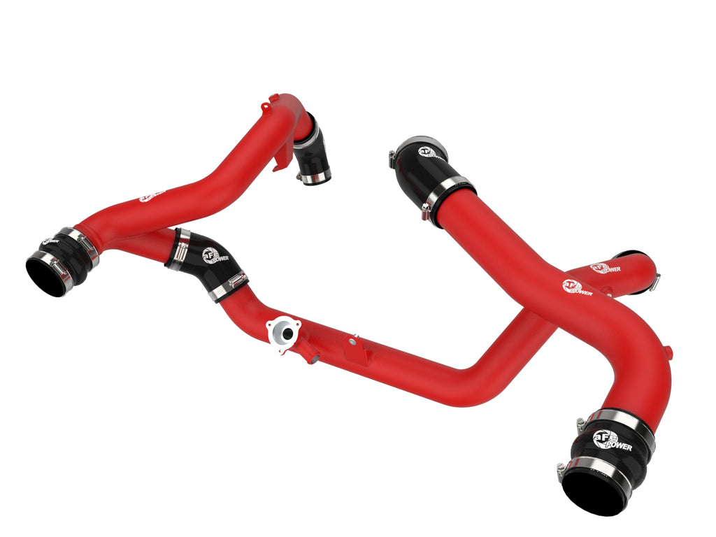 aFe aFe 20-23 Ford Explorer ST V6 3.0L (tt) BladeRunner Aluminum Hot and Cold Charge Pipe Kit - Red