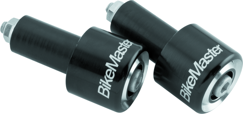 BKM152127-BikeMaster Anodized Aluminum Barend Pair - Black-Handlebars-Bike Master