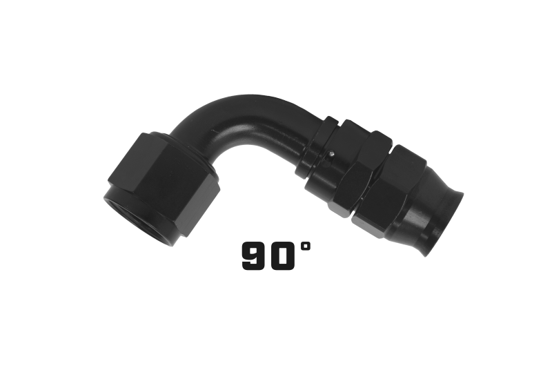 AER15352-Aeromotive PTFE Hose End - AN-06 - 90 Deg - Black Anodized-Fittings-Aeromotive