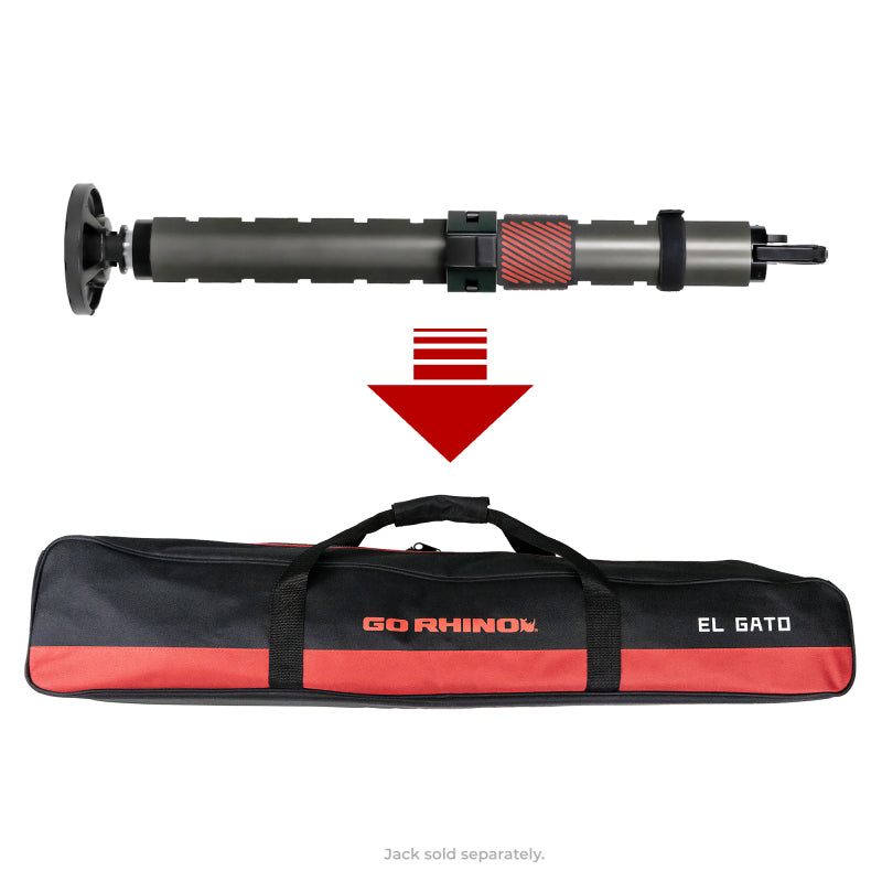 GORXG-RJ50050B-Go Rhino XVenture Gear El Gato EG1 Hydraulic Jack Bag - Black/Red Nylon-Jacks-Go Rhino