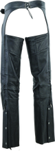 Load image into Gallery viewer, RIV094440-River Road Longhaul Leather Chaps Black - Large-Pants-River Road