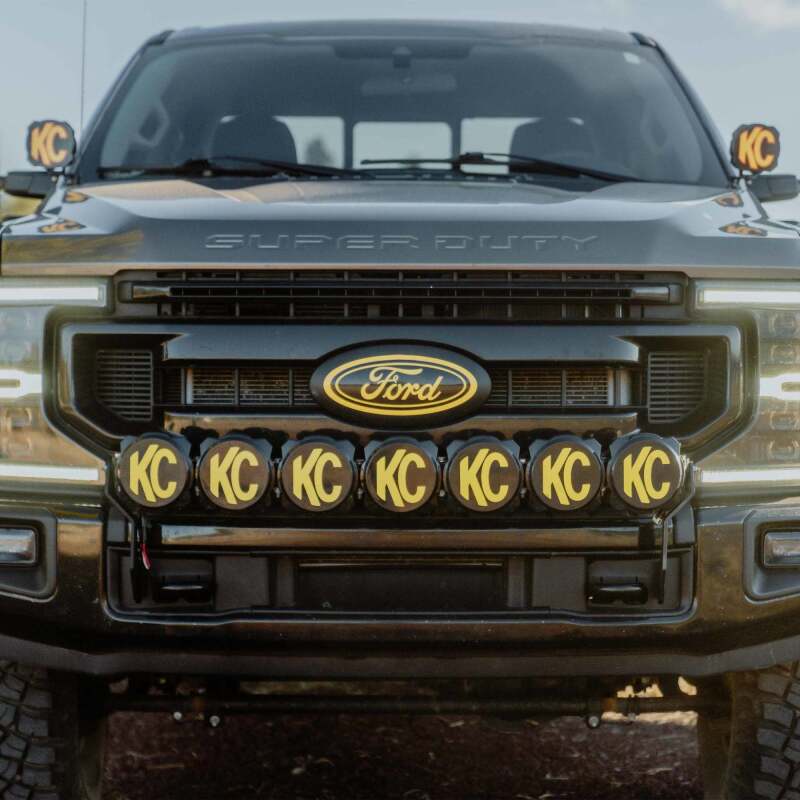 KCL91346-KC HiLiTES 2017+ Ford Super Duty Gravity LED Pro6 7-Light Bar Kit - Front Bumper-Light Bars & Cubes-KC HiLiTES