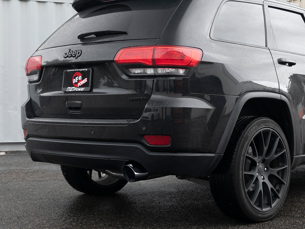aFe aFe Large Bore HD 3in 304 SS Cat-Back Exhaust w/ Black Tips 14-19 Jeep Grand Cherokee (WK2) V6-3.6L