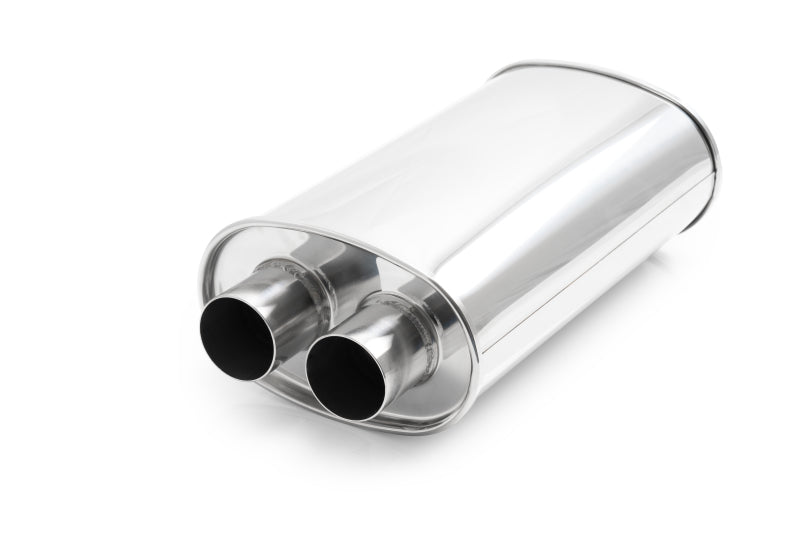 Vibrant Universal Streetpower 2.25in Stainless Steel Dual In-Out Oval Muffler-Muffler-Vibrant