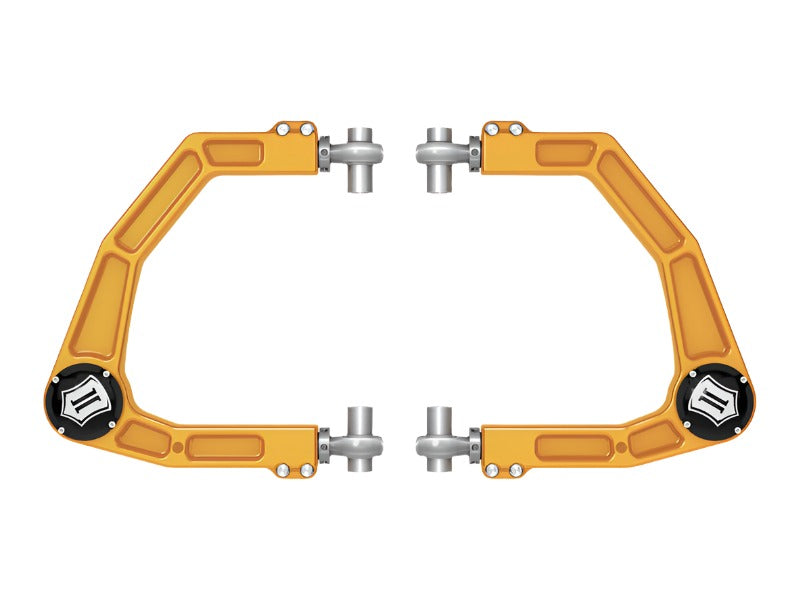 ICO58552GDJ-ICON 2024 Toyota Tacoma Billet Upper Control Arm w/ Delta Joint Pro - Gold Anodized-Control Arms-ICON