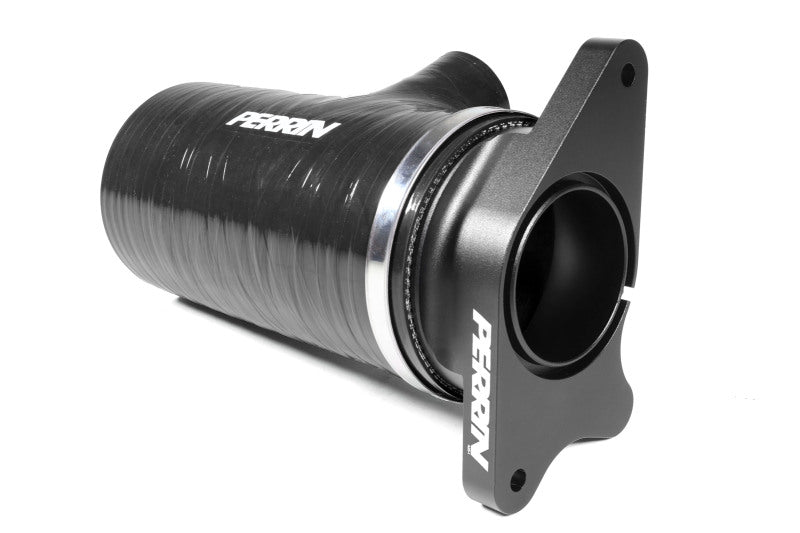 Perrin 2022+ Subaru WRX Black 3in Turbo Inlet Hose w/ Nozzle (Short)-Hoses-Perrin Performance