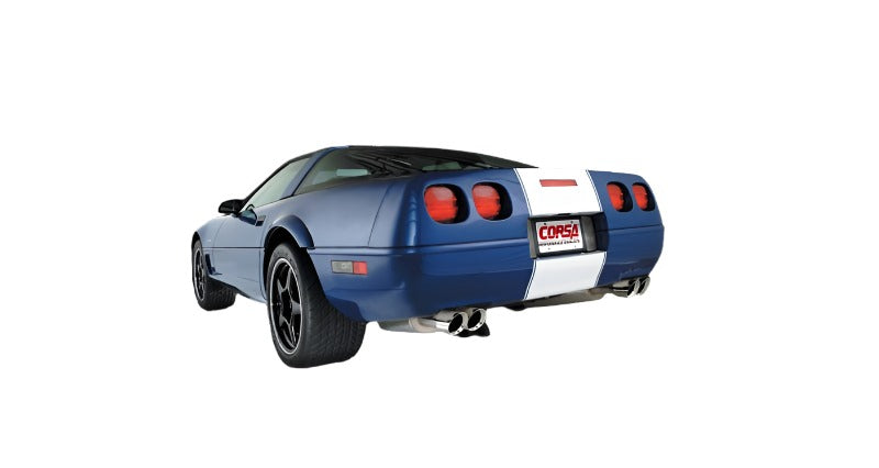 COR14118-Corsa 96-96 Chevrolet Corvette C4 5.7L V8 LT4 Polished Sport Cat-Back Exhaust-Catback-CORSA Performance