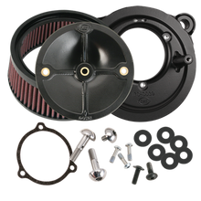Load image into Gallery viewer, S&amp;S Cycle 2008+ BT w/ S&amp;S 58mm Throttle Body Stealth Air Cleaner Kit w/o Cover-Air Intake Components-S&amp;S Cycle
