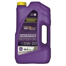 Load image into Gallery viewer, RLP53020-Royal Purple Premium Synthetic High Performance Multi-Grade 0W-20 Motor Oil - 5 Quart-Motor Oils-Royal Purple