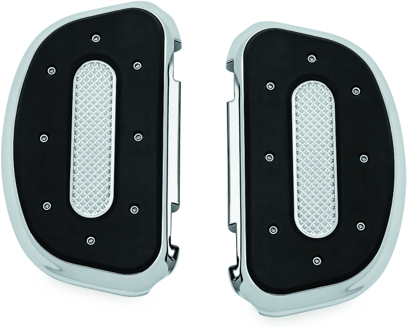 KUR7043-Kuryakyn Heavy Industry Passenger Floorboards Touring Models Chrome-Footpegs-Kuryakyn