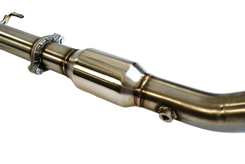 INVHS22TGCFPCEA3L-Invidia 2022+ Toyota GR Corolla Front Pipe w/ High Flow Cat-Connecting Pipes-Invidia