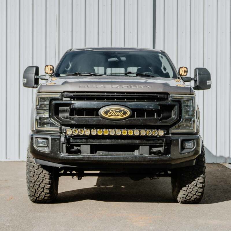 KCL7353-KC HiLiTES 11-16 Ford Super Duty Front Bumper Light Bar Mount For 40in Flex Era LED Light Bar-Light Mounts-KC HiLiTES