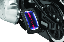 Load image into Gallery viewer, KUR3191-Kuryakyn Nova Curved Vertical Mount Side License Plate Holder Gloss Black-License Plate Relocation-Kuryakyn