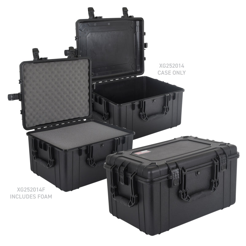 Go Rhino XVenture Gear Hard Case w/Foam - Extra Large 25in. / Lockable / IP67 - Tex. Blk-Cargo Boxes & Bags-Go Rhino