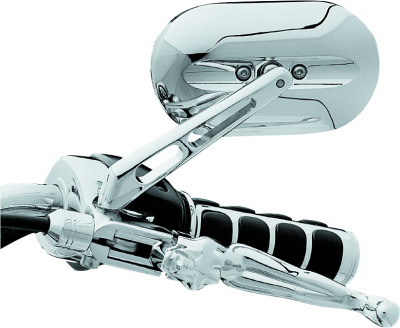 KUR1430-Kuryakyn Magnum Mirrors Large Flat Glass Chrome-Rear View Mirrors-Kuryakyn