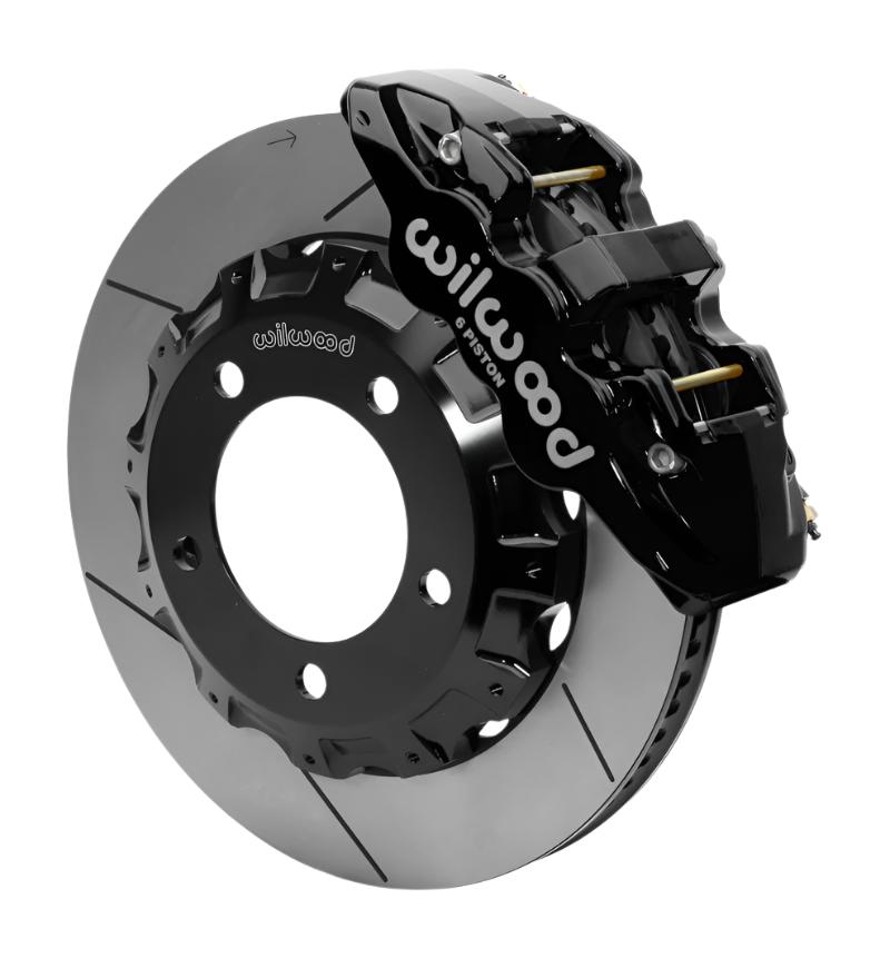 WIL140-15473-Wilwood AERO6 Front Truck Kit 14.25in Black 2008-2015 Toyota Land Cruiser (J200) w/ Lines-Big Brake Kits-Wilwood