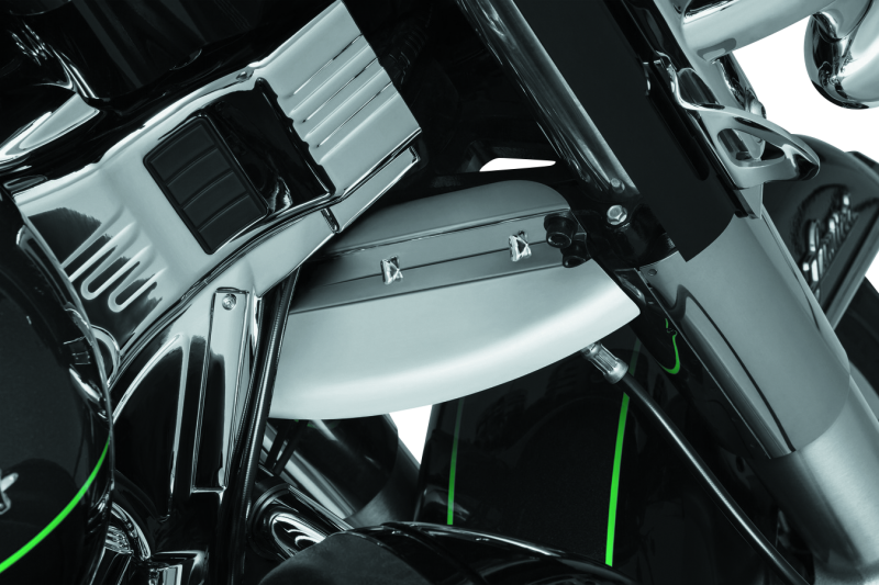KUR1804-Kuryakyn Lower Triple Tree Wind Deflector Chrome-Wind Deflectors-Kuryakyn