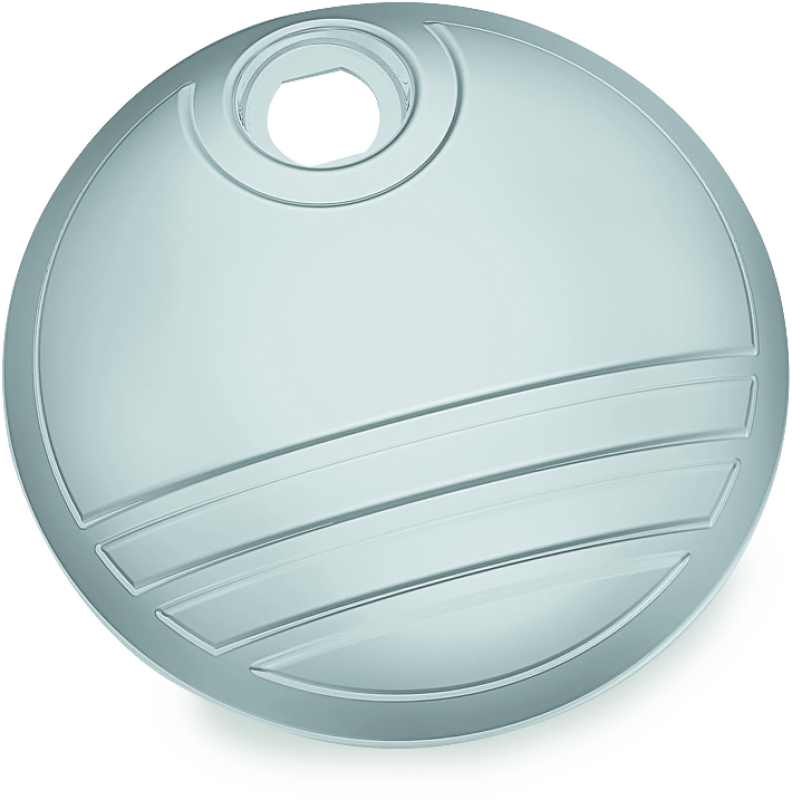 KUR6968-Kuryakyn Tri-Line Fuel Door Chrome-Fuel Caps-Kuryakyn