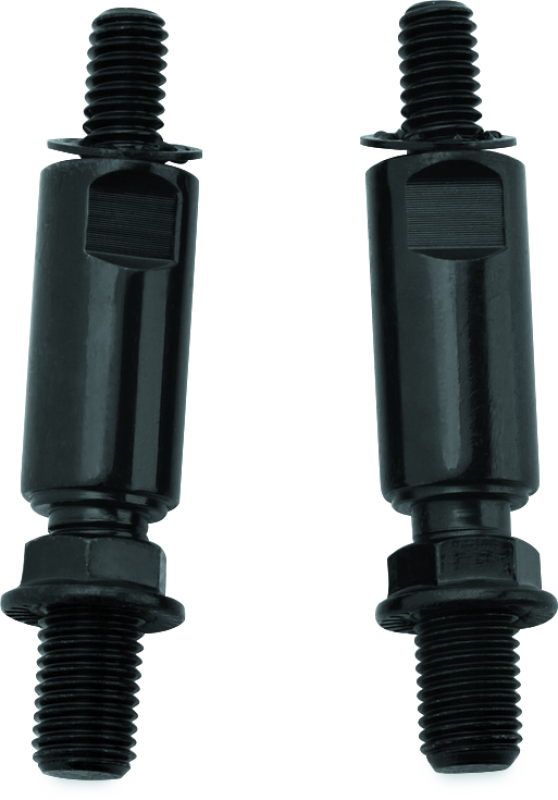 KUR1892-Kuryakyn Raised Mirror Mnt Adapters Gloss Black-Rear View Mirrors-Kuryakyn