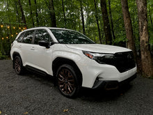 Load image into Gallery viewer, RALMF132-UR-BLK-MBK-Rally Armor 2025 Subaru Forester Black UR Mud Flap w/Metallic Black Logo-Mud Flaps-Rally Armor