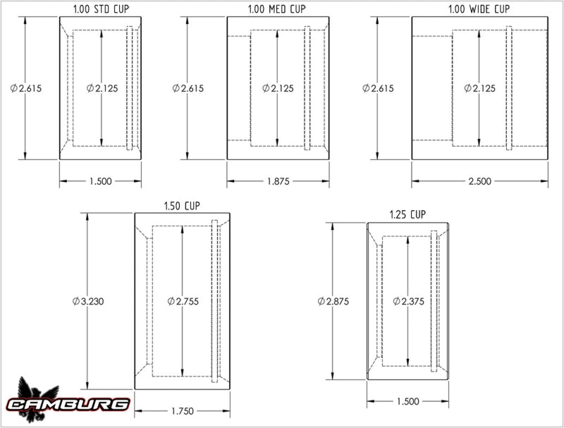 Camburg 1in. 4130 Uniball Cup (1.50in. width) - Camburg CMBCAM-040025