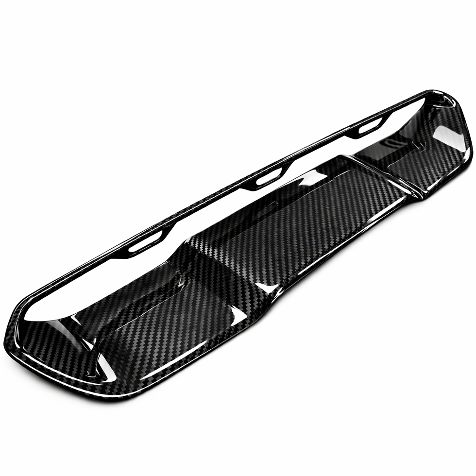 Carbon fiber hood intake cover for RAM 1500/TRX full view