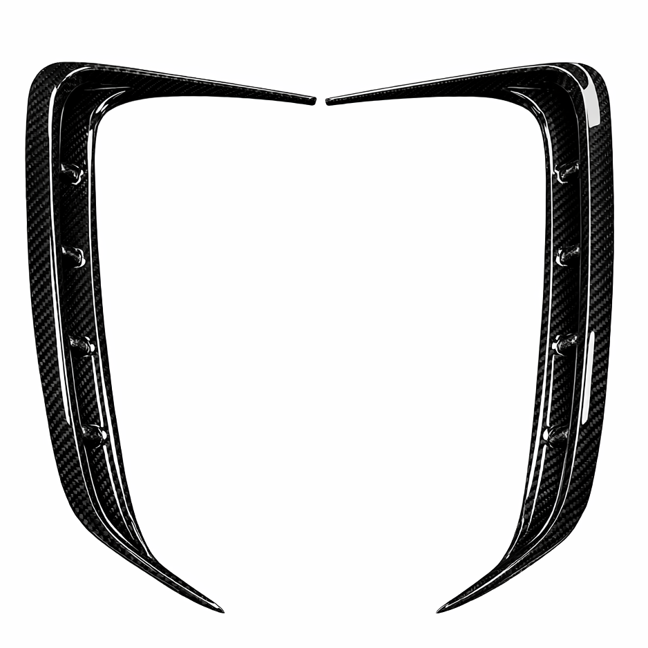 Carbon fiber taillight vent covers for RAM 1500/TRX pair full view