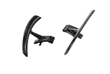 Load image into Gallery viewer, Porsche 991 carbon paddle shifter extensions seen edge on, showing how thin the moulded paddle is