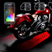 Load image into Gallery viewer, XK Glow Curb FX Bluetooth XKchrome App Waterproof LED Projector Welcome Light Angel Wing Style 2pc-Light Accessories and Wiring-XKGLOW