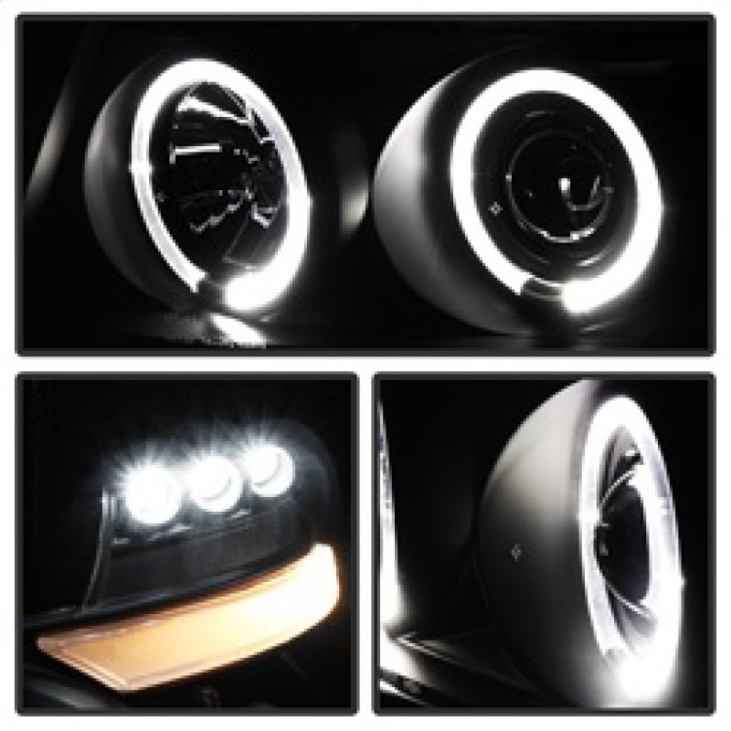 Spyder Ford F150 04-08 Projector Headlights Version 2 LED Halo LED Blk Smke PRO-YD-FF15004-HL-G2-BSM-Headlights-SPYDER
